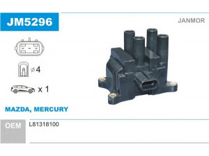 JANMOR JM5296 ritė, uždegimas 
 Kibirkšties / kaitinamasis uždegimas -> Uždegimo ritė
L813-18-100
