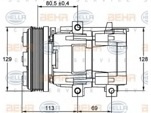 HELLA 8FK 351 113-241 kompresorius, oro kondicionierius 
 Oro kondicionavimas -> Kompresorius/dalys
1 018 497, 1 035 431, 1 406 034