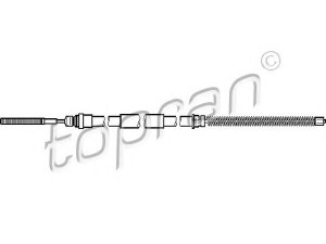 TOPRAN 721 639 trosas, stovėjimo stabdys 
 Stabdžių sistema -> Valdymo svirtys/trosai
4745 F2, 4745 F2