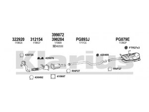 KLARIUS 631441U išmetimo sistema 
 Išmetimo sistema -> Išmetimo sistema, visa