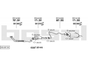 BOSAL 050.087.50 išmetimo sistema 
 Išmetimo sistema -> Išmetimo sistema, visa