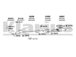 KLARIUS 930489E išmetimo sistema 
 Išmetimo sistema -> Išmetimo sistema, visa