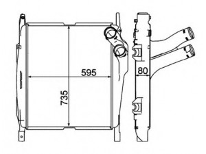 NRF 30188 tarpinis suslėgto oro aušintuvas, kompresorius 
 Variklis -> Oro tiekimas -> Įkrovos agregatas (turbo/superįkrova) -> Tarpinis suslėgto oro aušintuvas
9405010701, A9405010701