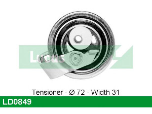 LUCAS ENGINE DRIVE LD0849 įtempiklio skriemulys, paskirstymo diržas