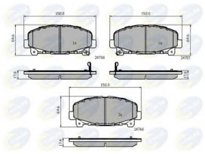COMLINE CBP32010 stabdžių trinkelių rinkinys, diskinis stabdys 
 Techninės priežiūros dalys -> Papildomas remontas
45022TL0G50, 45022TL0G51