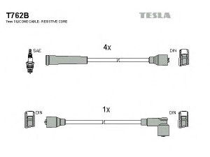 TESLA T762B uždegimo laido komplektas 
 Kibirkšties / kaitinamasis uždegimas -> Uždegimo laidai/jungtys
1612434, 90113411