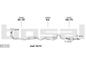 BOSAL 088.178.50 išmetimo sistema 
 Išmetimo sistema -> Išmetimo sistema, visa