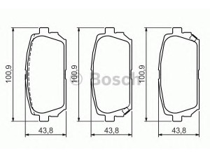 BOSCH 0 986 494 400 stabdžių trinkelių rinkinys, diskinis stabdys 
 Techninės priežiūros dalys -> Papildomas remontas
58302 1DE00