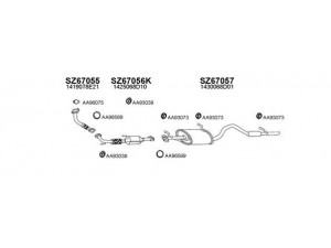 VENEPORTE 670036 išmetimo sistema 
 Išmetimo sistema -> Išmetimo sistema, visa