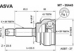 ASVA MT-35A43 jungčių komplektas, kardaninis velenas 
 Ratų pavara -> Sujungimai/komplektas
MR528569, MR528570, MR953583, MR953584