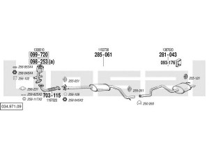 BOSAL 034.971.09 išmetimo sistema 
 Išmetimo sistema -> Išmetimo sistema, visa