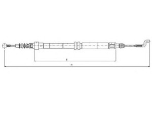 TEXTAR 44004700 trosas, stovėjimo stabdys 
 Stabdžių sistema -> Valdymo svirtys/trosai
7D0609701A, 7D0609701B, 7D0609701D