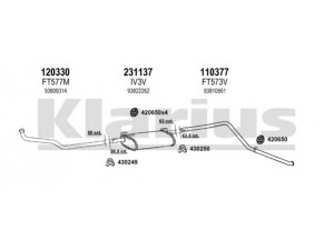 KLARIUS 470004E išmetimo sistema 
 Išmetimo sistema -> Išmetimo sistema, visa