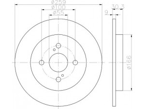 HELLA PAGID 8DD 355 113-601 stabdžių diskas 
 Stabdžių sistema -> Diskinis stabdys -> Stabdžių diskas
424310D110, 4243152080