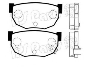 IPS Parts IBR-1122 stabdžių trinkelių rinkinys, diskinis stabdys
41060-P9125, 44060-01P25, 44060-01P90