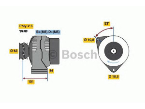 BOSCH 0 986 039 760 kintamosios srovės generatorius 
 Elektros įranga -> Kint. sr. generatorius/dalys -> Kintamosios srovės generatorius
5705 JE, 5705 L5, 5705 X7, 5705 X8