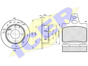 ICER 30812-7811 stabdžių rinkinys, diskiniai stabdžiai 
 Stabdžių sistema -> Diskinis stabdys -> Stabdžių remonto rinkinys