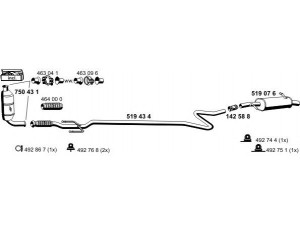ERNST 080081 išmetimo sistema 
 Išmetimo sistema -> Išmetimo sistema, visa