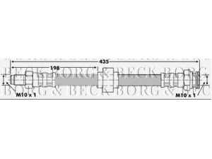 BORG & BECK BBH6066 stabdžių žarnelė 
 Stabdžių sistema -> Stabdžių žarnelės
480631, 480650, 91 517 513, 91517513