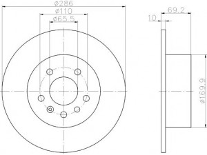 HELLA PAGID 8DD 355 104-701 stabdžių diskas 
 Stabdžių sistema -> Diskinis stabdys -> Stabdžių diskas
5391578, 569210, 93182293, 4839015