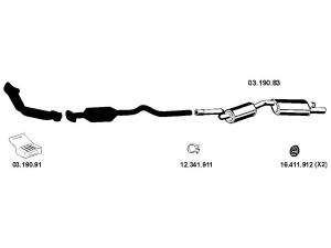 EBERSPÄCHER 032062 išmetimo sistema 
 Išmetimo sistema -> Išmetimo sistema, visa