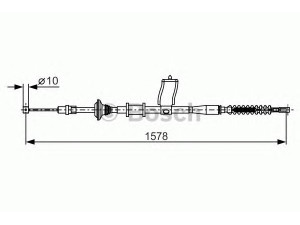 BOSCH 1 987 482 173 trosas, stovėjimo stabdys 
 Stabdžių sistema -> Valdymo svirtys/trosai
96392 001, 96392001