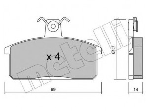 METELLI 22-0026-4 stabdžių trinkelių rinkinys, diskinis stabdys 
 Techninės priežiūros dalys -> Papildomas remontas
500028834, 00000A01225