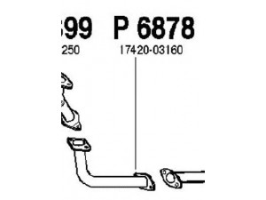FENNO P6878 išleidimo kolektorius 
 Išmetimo sistema -> Išmetimo vamzdžiai
BM70546, 17420-03160