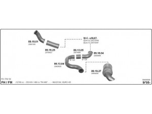 IMASAF 586000095 išmetimo sistema 
 Išmetimo sistema -> Išmetimo sistema, visa