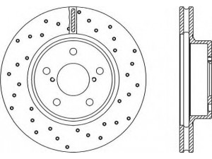OPEN PARTS BDRS1491.25 stabdžių diskas 
 Stabdžių sistema -> Diskinis stabdys -> Stabdžių diskas
26300AE040, 26300AE090, 26300AE091