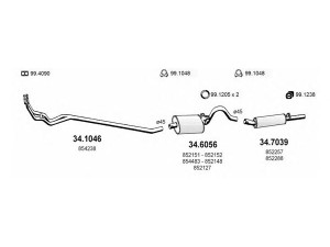 ASSO ART1602 išmetimo sistema 
 Išmetimo sistema -> Išmetimo sistema, visa