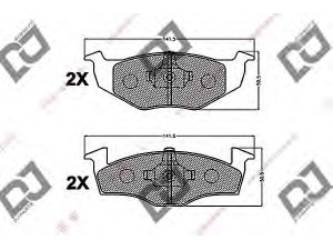 DJ PARTS BP1268 stabdžių trinkelių rinkinys, diskinis stabdys 
 Techninės priežiūros dalys -> Papildomas remontas
1H0698151A