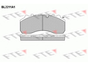 FTE BL2211A1 stabdžių trinkelių rinkinys, diskinis stabdys 
 Techninės priežiūros dalys -> Papildomas remontas
M100659, 1 218 2176