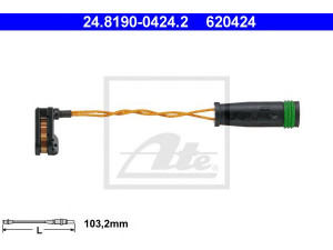 ATE 24.8190-0424.2 įspėjimo kontaktas, stabdžių trinkelių susidėvėjimas 
 Stabdžių sistema -> Susidėvėjimo indikatorius, stabdžių trinkelės
906 540 14 17, 906 540 15 17, 2E0 906 206 A