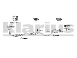 KLARIUS 361363U išmetimo sistema 
 Išmetimo sistema -> Išmetimo sistema, visa