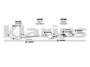 KLARIUS 790109E išmetimo sistema 
 Išmetimo sistema -> Išmetimo sistema, visa