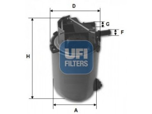 UFI 24.061.01 kuro filtras 
 Filtrai -> Kuro filtras
16400-BB51A