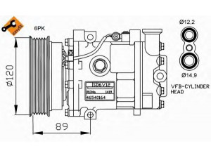 NRF 32189G kompresorius, oro kondicionierius 
 Oro kondicionavimas -> Kompresorius/dalys
007172719, 46540164, 7172719, 46540164
