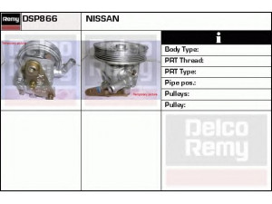 DELCO REMY DSP866 hidraulinis siurblys, vairo sistema 
 Vairavimas -> Vairo pavara/siurblys