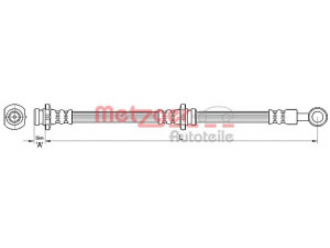 METZGER 4110461 stabdžių žarnelė 
 Stabdžių sistema -> Stabdžių žarnelės
46210-AV01A, 46210-AV715