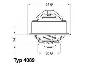 WAHLER 4089.87D termostatas, aušinimo skystis 
 Aušinimo sistema -> Termostatas/tarpiklis -> Thermostat
273 459