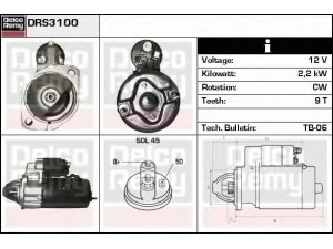 DELCO REMY DRS3100 starteris 
 Elektros įranga -> Starterio sistema -> Starteris
1202048