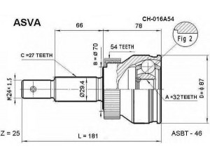 ASVA CH-016A54 jungčių komplektas, kardaninis velenas 
 Ratų pavara -> Sujungimai/komplektas
4720380, 4720381