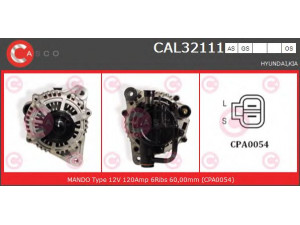 CASCO CAL32111GS kintamosios srovės generatorius 
 Elektros įranga -> Kint. sr. generatorius/dalys -> Kintamosios srovės generatorius
3730027010, 3730027011, 3730027012