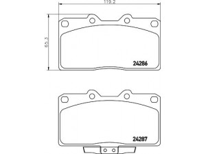 HELLA PAGID 8DB 355 006-641 stabdžių trinkelių rinkinys, diskinis stabdys 
 Techninės priežiūros dalys -> Papildomas remontas
MB857259, 4605A588, MB928035, MR389515