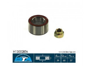 BTA H13002BTA rato guolio komplektas 
 Ašies montavimas/vairavimo mechanizmas/ratai -> Rato stebulė/montavimas -> Rato guolis
H00126151