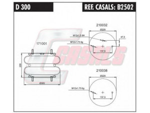 CASALS B2502 dėklas, pneumatinė pakaba