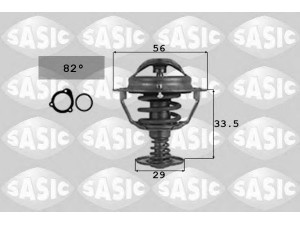 SASIC 9000739 termostatas, aušinimo skystis 
 Aušinimo sistema -> Termostatas/tarpiklis -> Thermostat
MD158570, MD165630, MD175746, MD310106