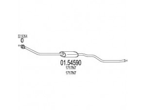MTS 01.54590 vidurinis duslintuvas 
 Išmetimo sistema -> Duslintuvas
1717N7, 1717N7