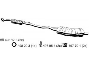 ERNST 283120 galinis duslintuvas 
 Išmetimo sistema -> Duslintuvas
18 10 1 728 581